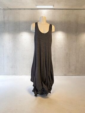 Boris Industries Striped Bubble Hem Maxi Dress Size Large